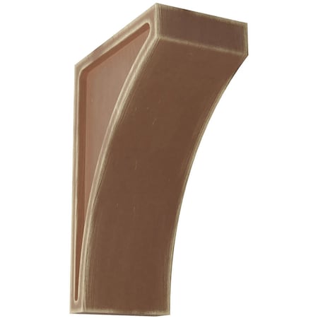 Ekena Millwork 3"W x 5 1/2"D x 8"H Medium Lawson Wood Vintage Decor Corbel, Weathered Brown CORWD03X05X08LWBR